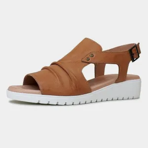 Madis Tan Leather Sandals