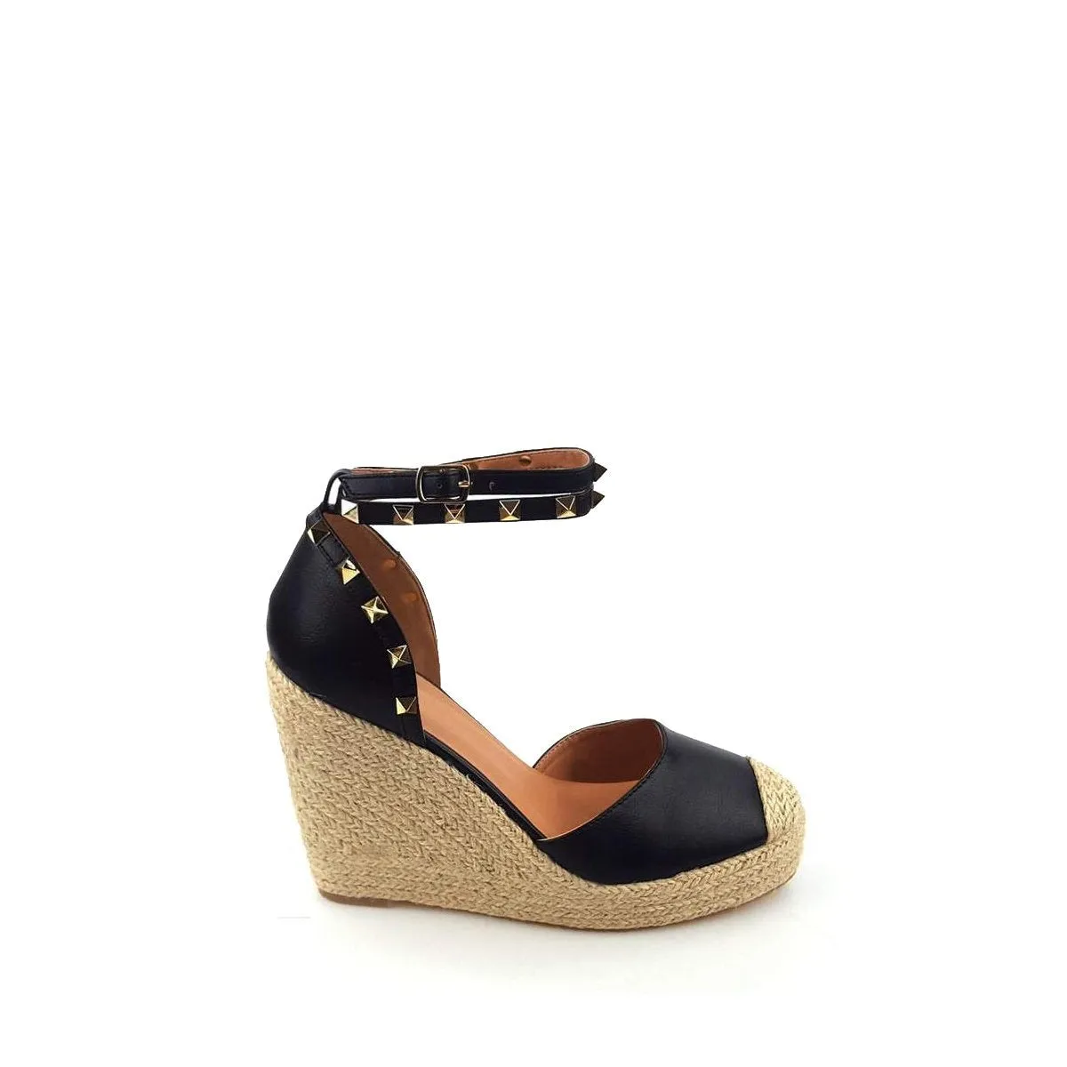 Mahira Studded Anklestrap Wedge