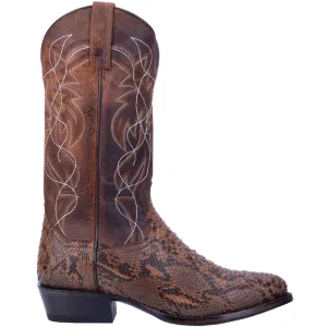 Manning Python Embroidered Round Toe Cowboy Boots