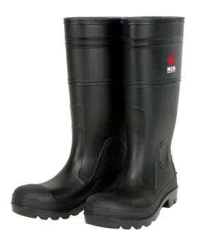 MCR Safety 14" PVC Knee Boot,Mens,Plain toe,Blk