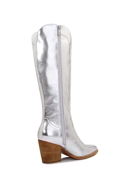 Melody Metallic Knee High Cowboy Cowgirl Western Boots