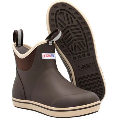 Men's 6 inch Ankle Deck Boot- Chocolate Tan