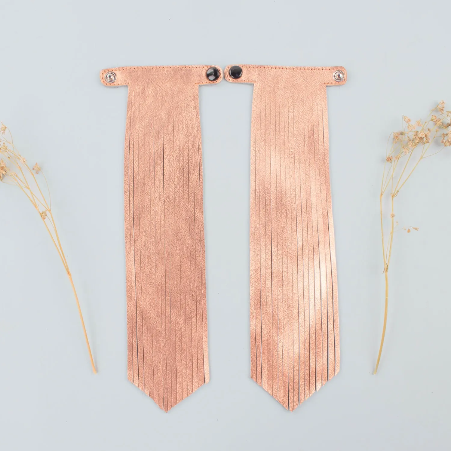 MK22938 - Etta Leather Tassels Set - Rose Gold [Leather Accessory]