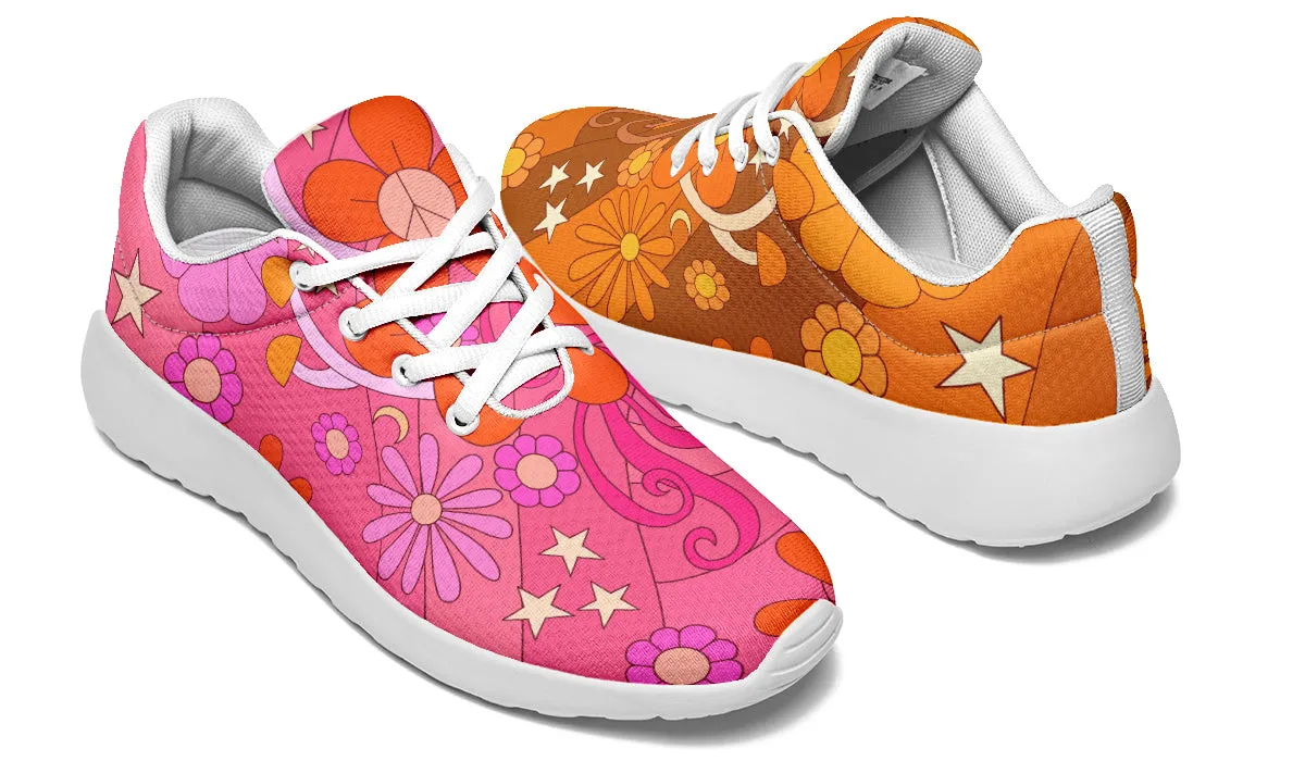 Molly's Mismatched Retro Daisies Sneakers