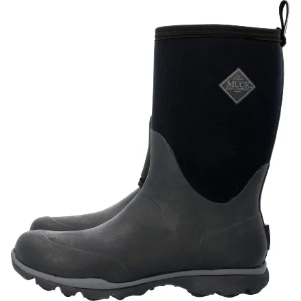 Muck Men's Arctic Excursion Mid 12" WP Rubber Work Boot- Black - AEP-000