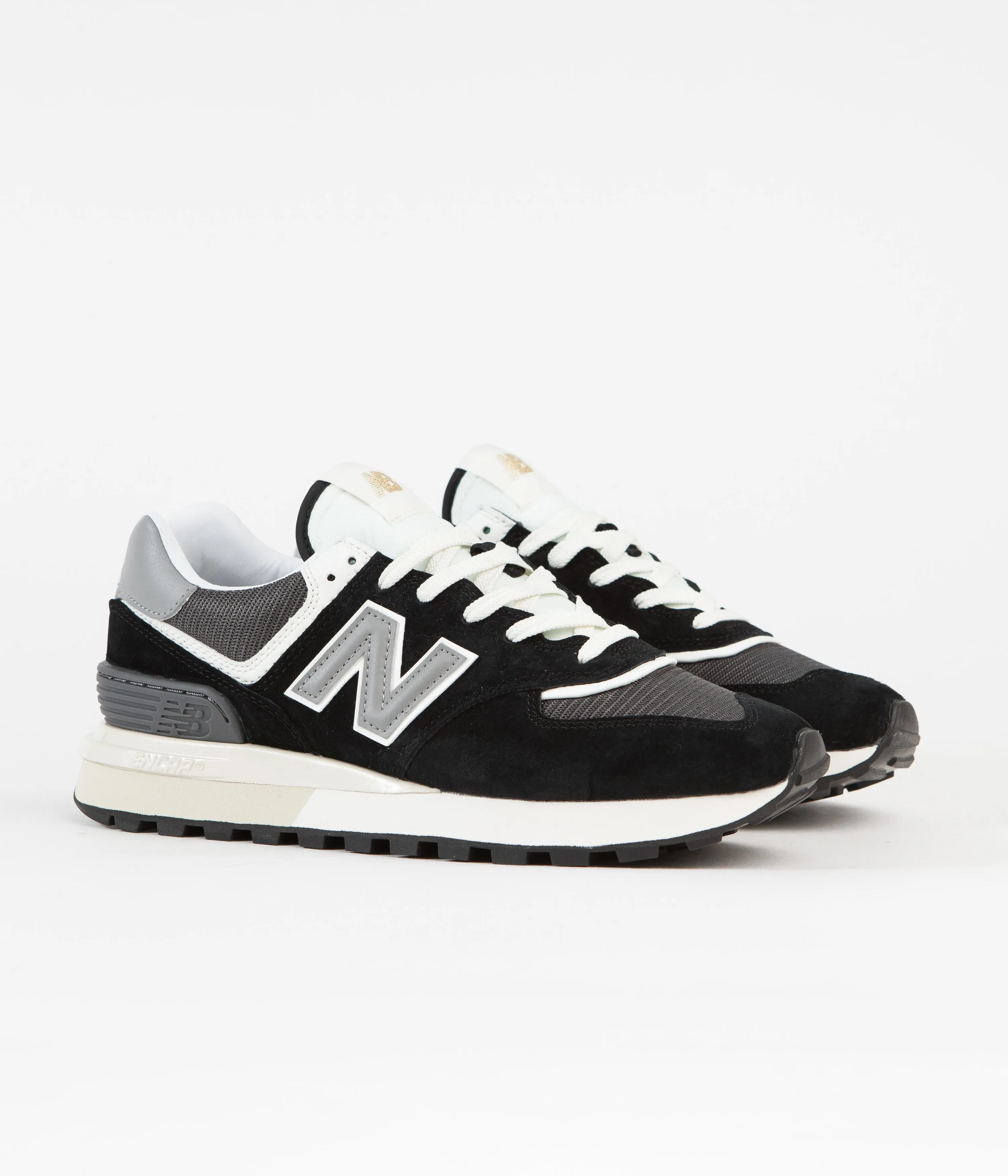 New Balance 574 Shoes - Black / Grey / White