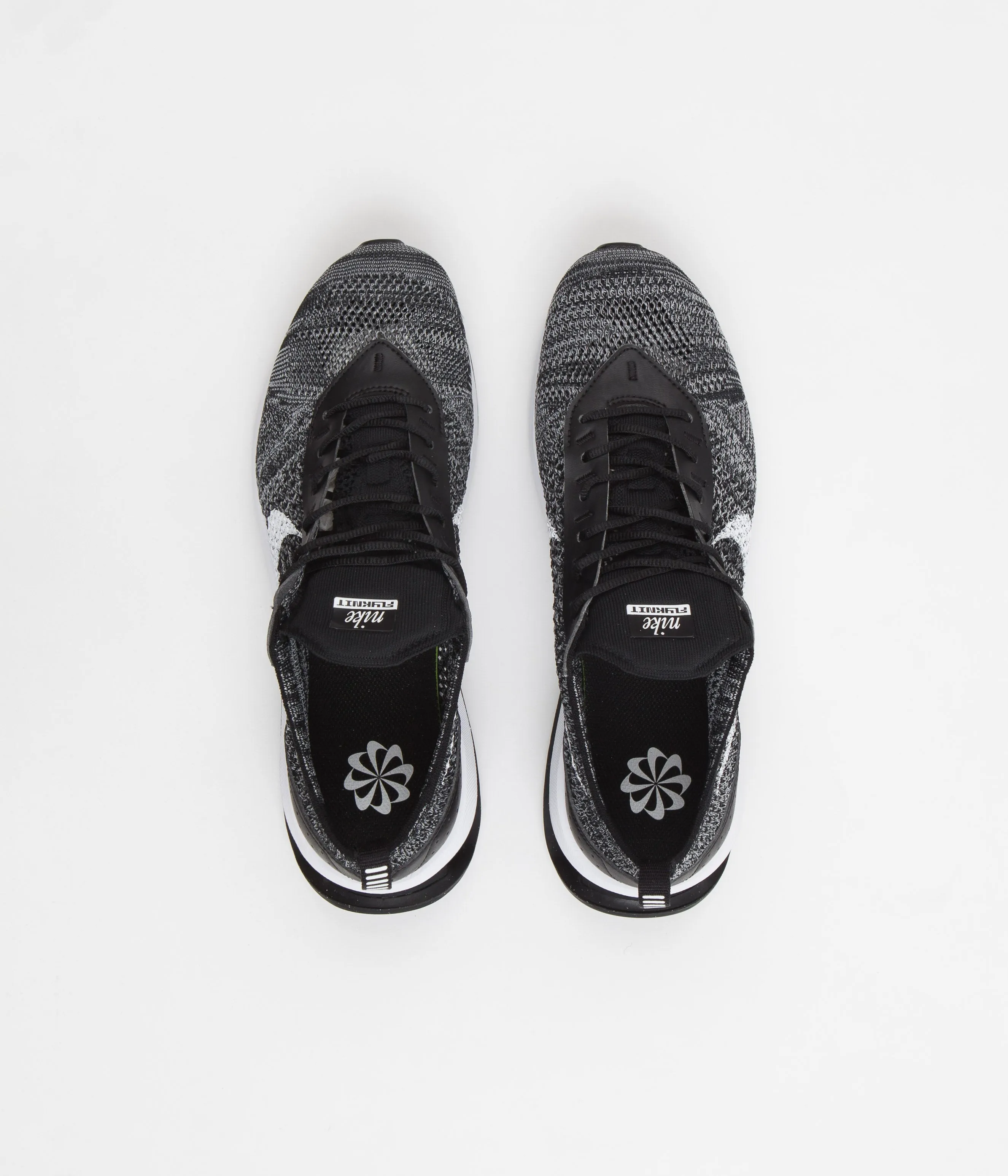 Nike Air Max Flyknit Racer Shoes - Black / White