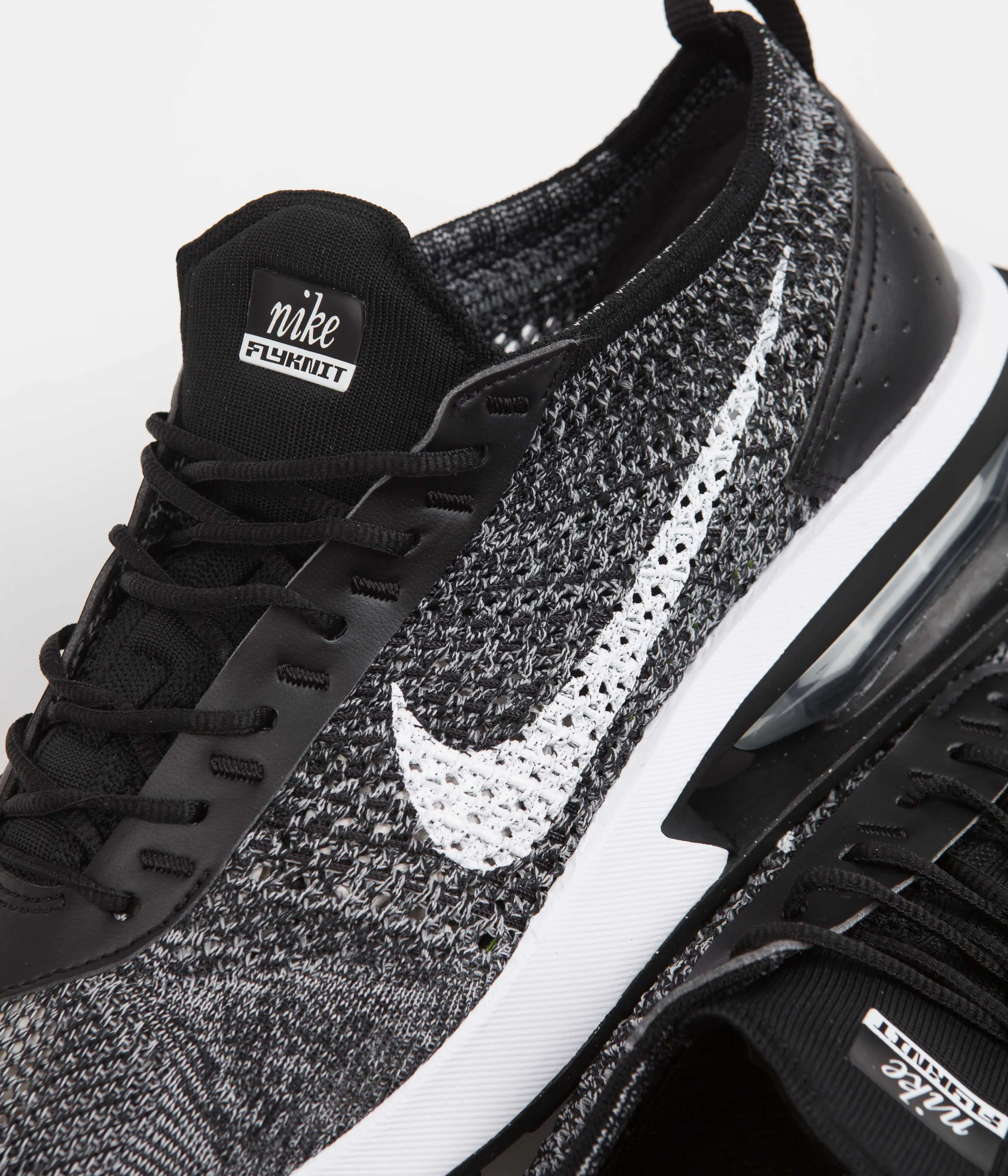 Nike Air Max Flyknit Racer Shoes - Black / White