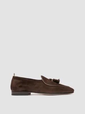 OLIVER 003 - Brown Suede Tassel Loafers