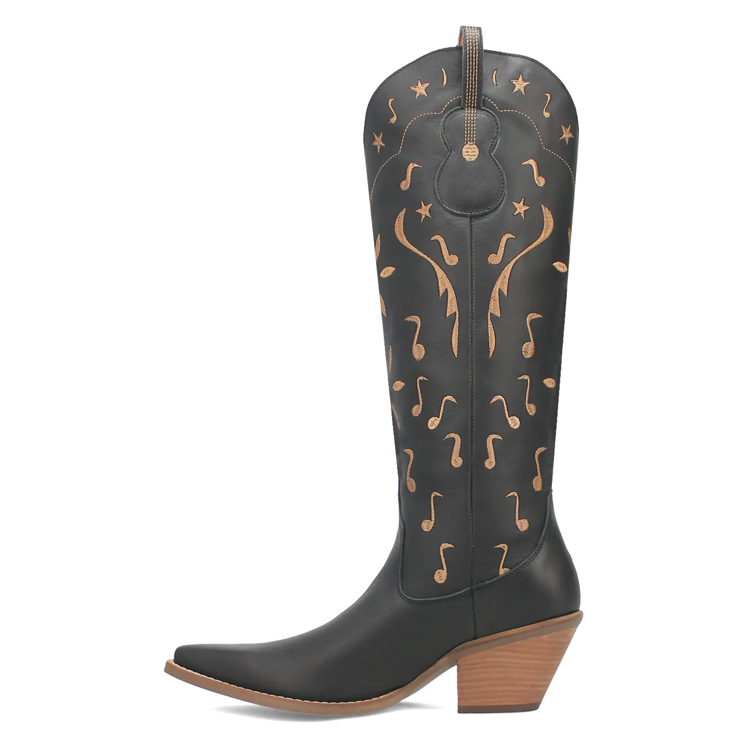 Online Exclusive | Dingo | Rhymin Leather Cowboy Boot in Black **PREORDER