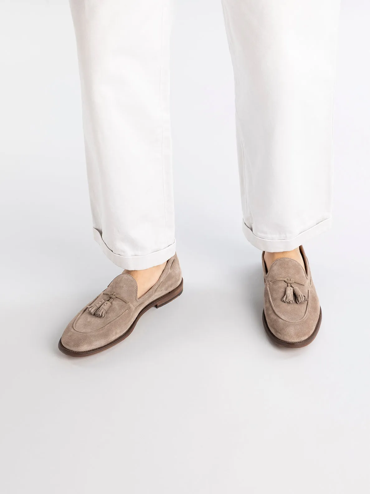 OPERA 002 - Brown Suede Tassel Loafers