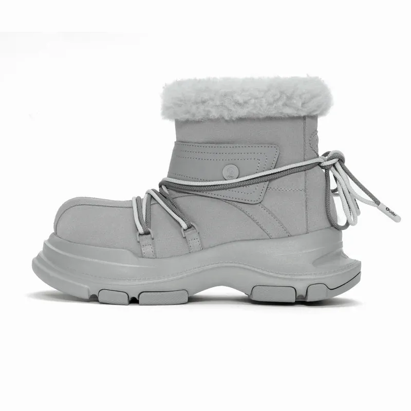 Ouder LuxeCurl Lace-Up Waterproof Snow Boots