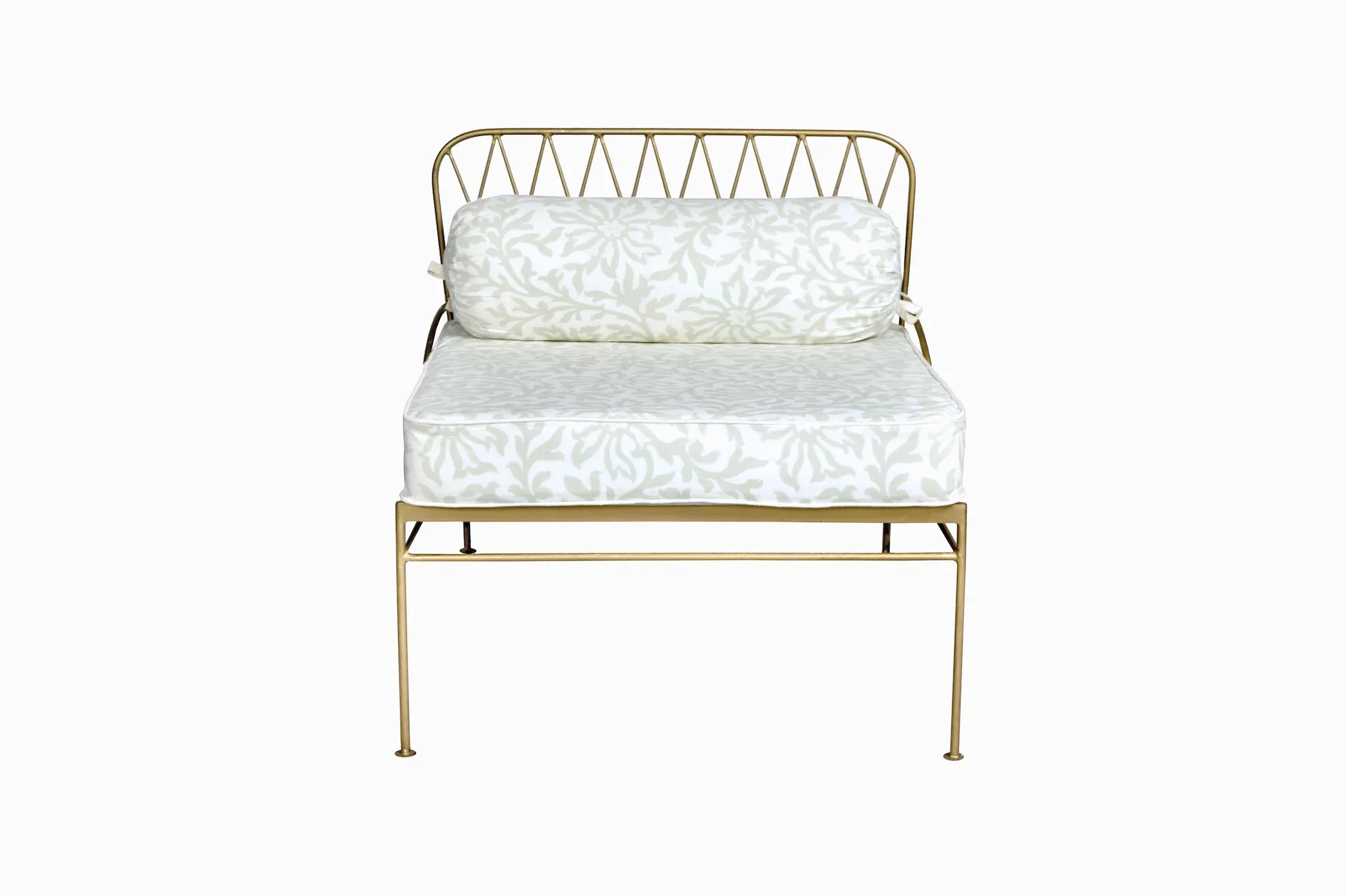 PALM SPRINGS GOLD METAL CHAIR V&A Collaboration in Clematis - Sage Green