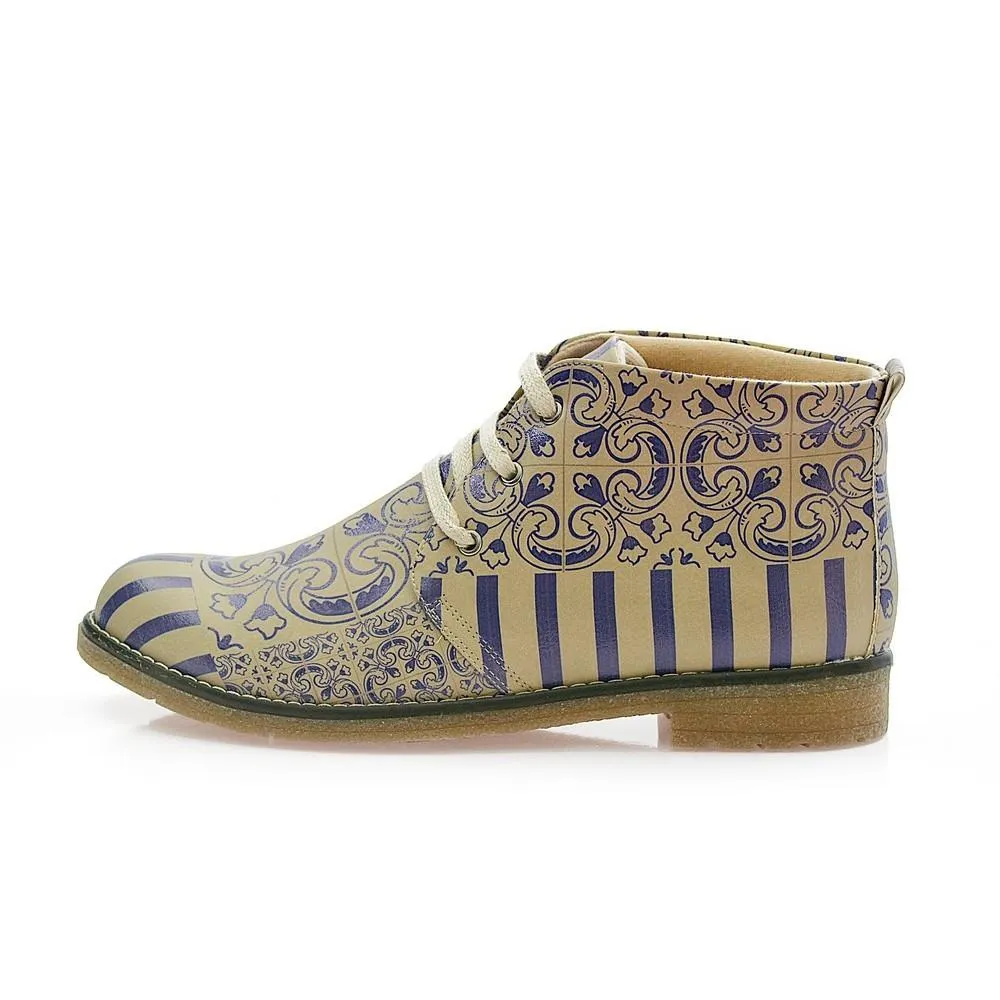 Pattern Ankle Boots PH213