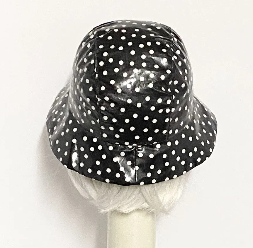 Polka Dot Cloche Rain Hat