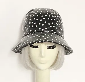 Polka Dot Cloche Rain Hat