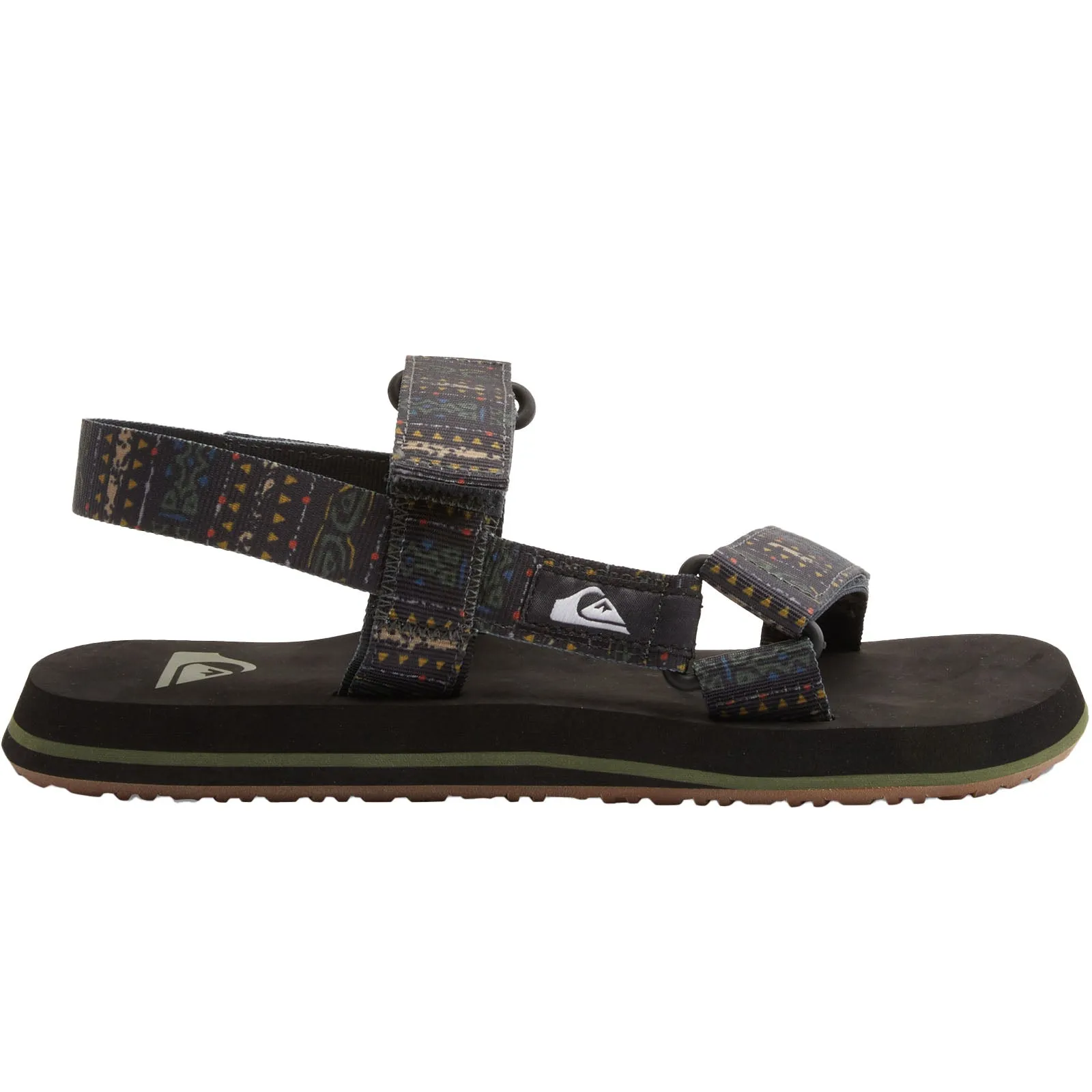 Quiksilver Mens Monkey Caged II Strappy Flip Flops Sandals - Black