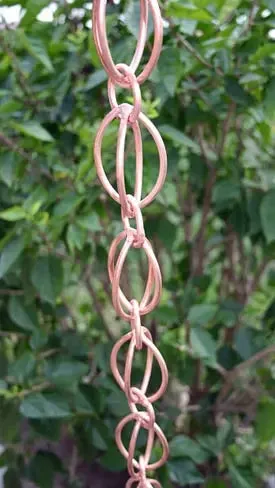 Rain Chain Oval Loop Rainchain- Copper