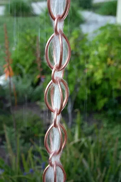 Rain Chain Oval Loop Rainchain- Copper