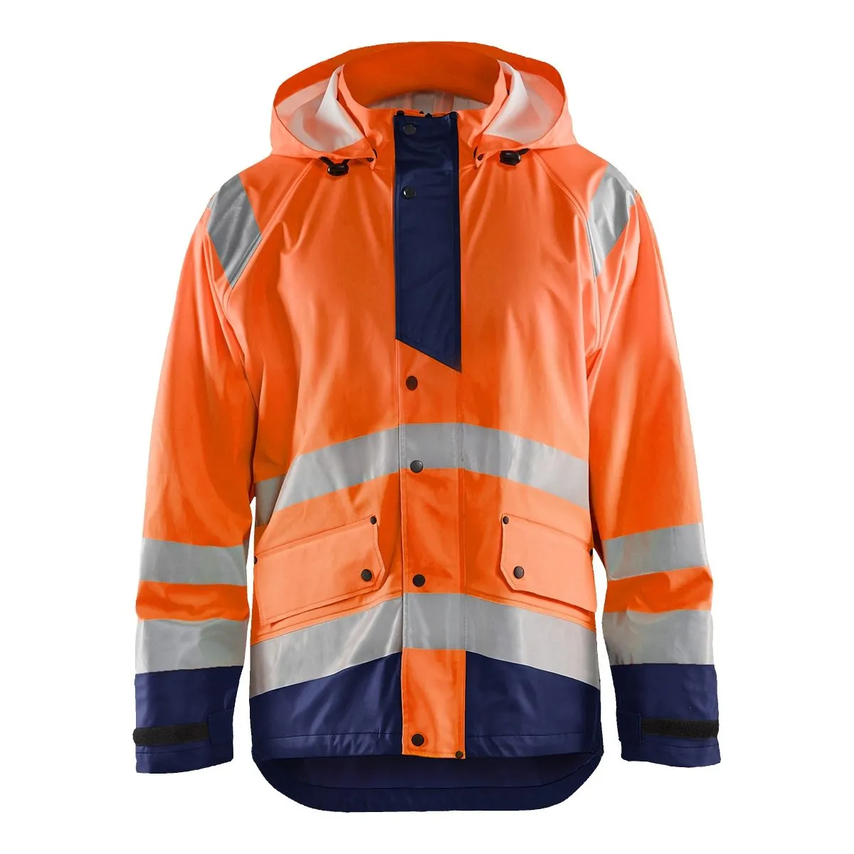 Rain&#x20;Jacket&#x20;High&#x20;Vis&#x20;Level&#x20;3&#x20;4327&#x20;High&#x20;Vis&#x20;Geel&#x2F;Marine&#x20;-&#x20;Bl&#xE5;kl&#xE4;der