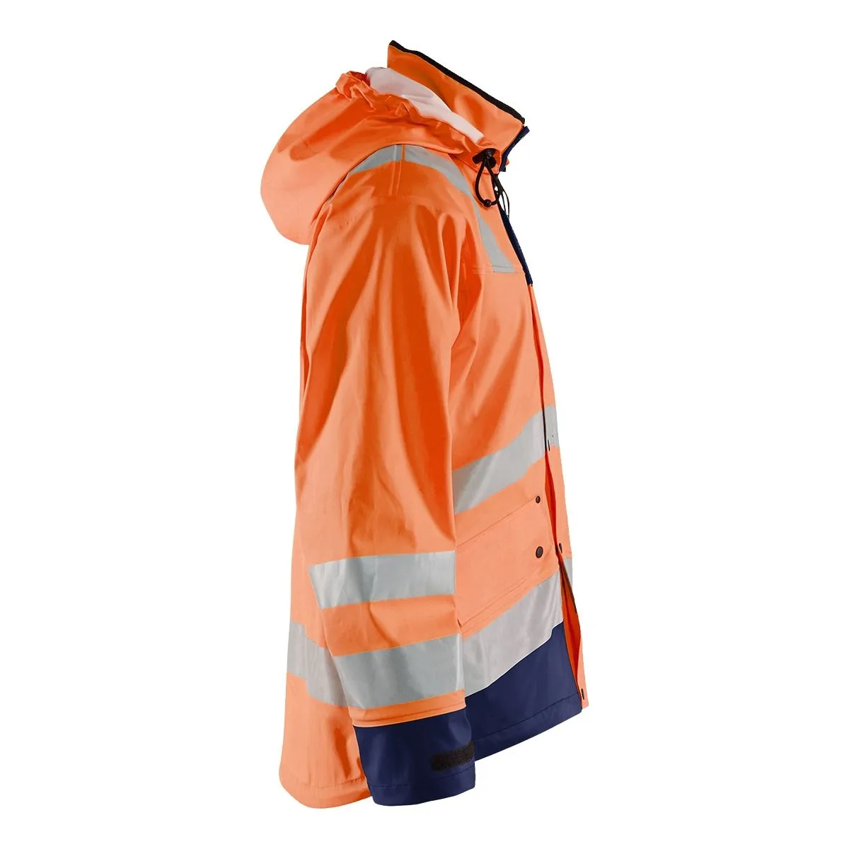 Rain&#x20;Jacket&#x20;High&#x20;Vis&#x20;Level&#x20;3&#x20;4327&#x20;High&#x20;Vis&#x20;Geel&#x2F;Marine&#x20;-&#x20;Bl&#xE5;kl&#xE4;der