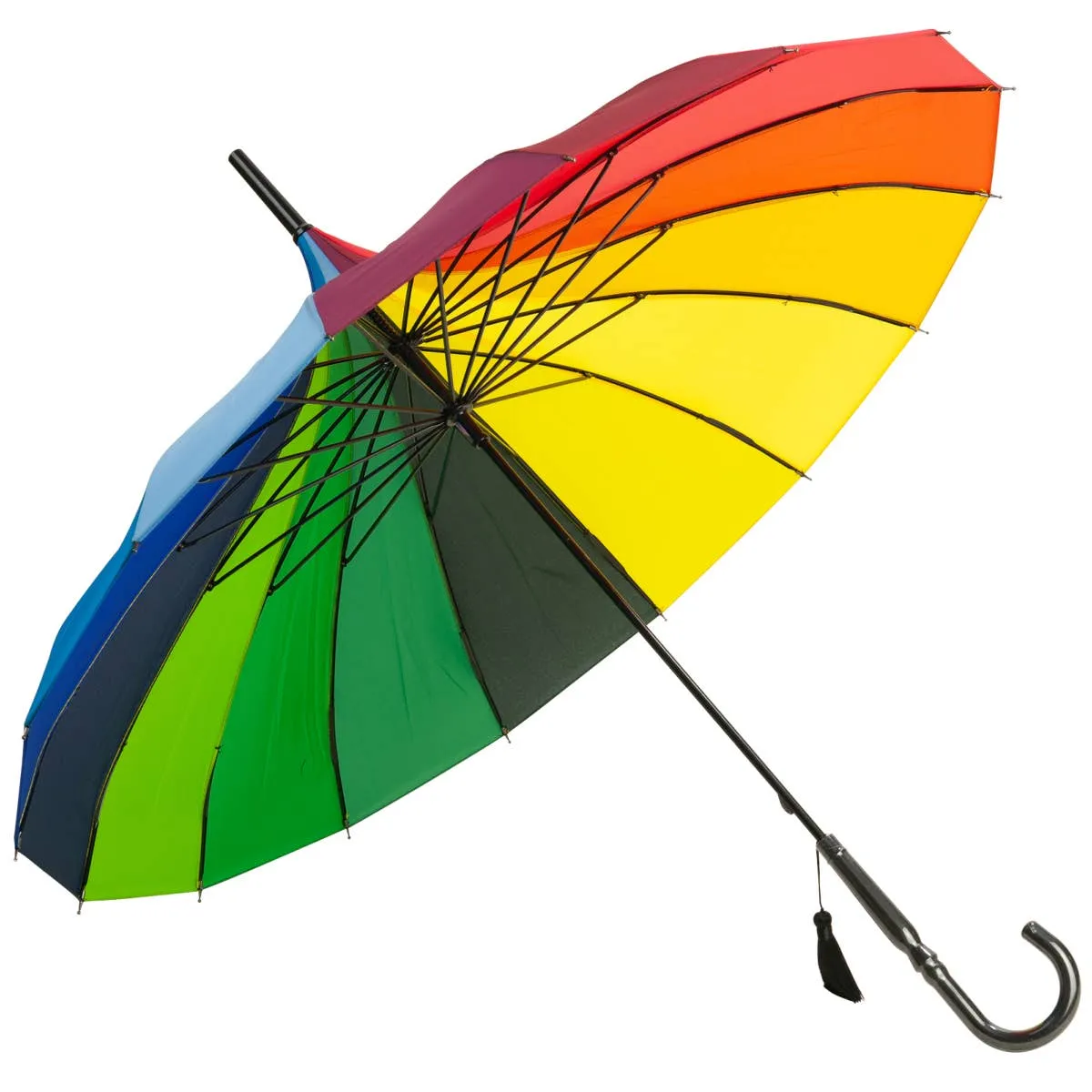 Rainbow Striped Pagoda Umbrella