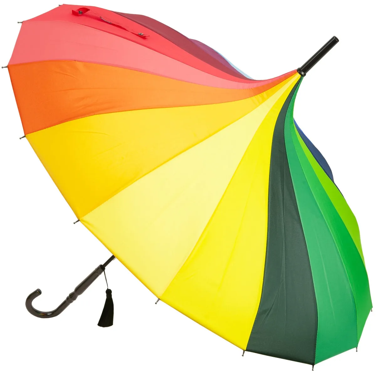 Rainbow Striped Pagoda Umbrella