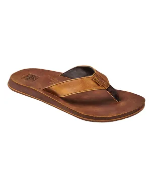 Reef Mens Drift Classic Leather Flip Flops - Brown