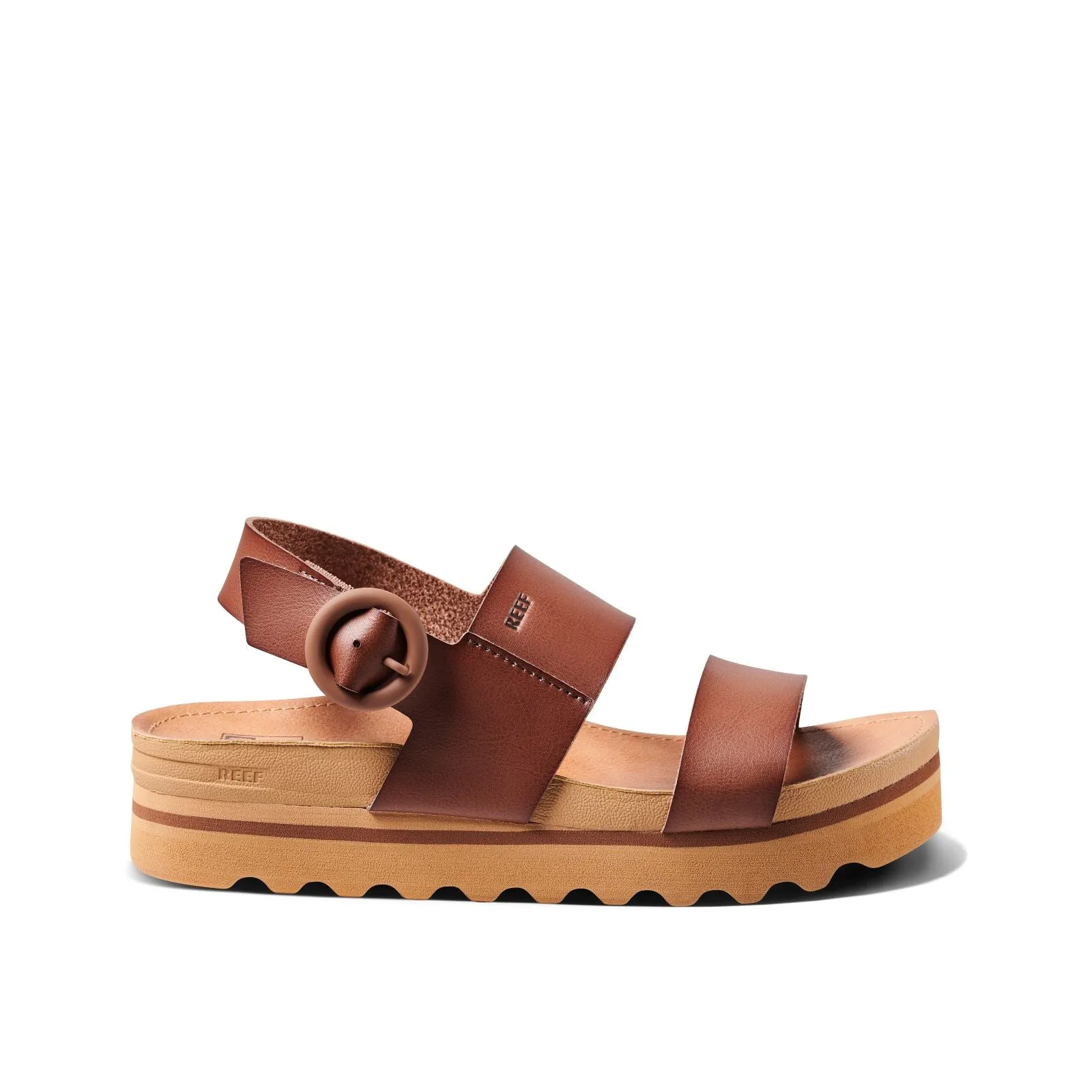 Reef Womens Vista Hi Buckle Summer Vegan Leather Sandals