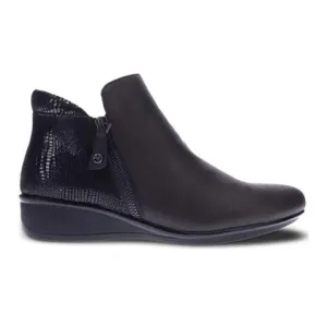 Revere Damascus Ankle Boot (Women) - Onyx/Black Lizard