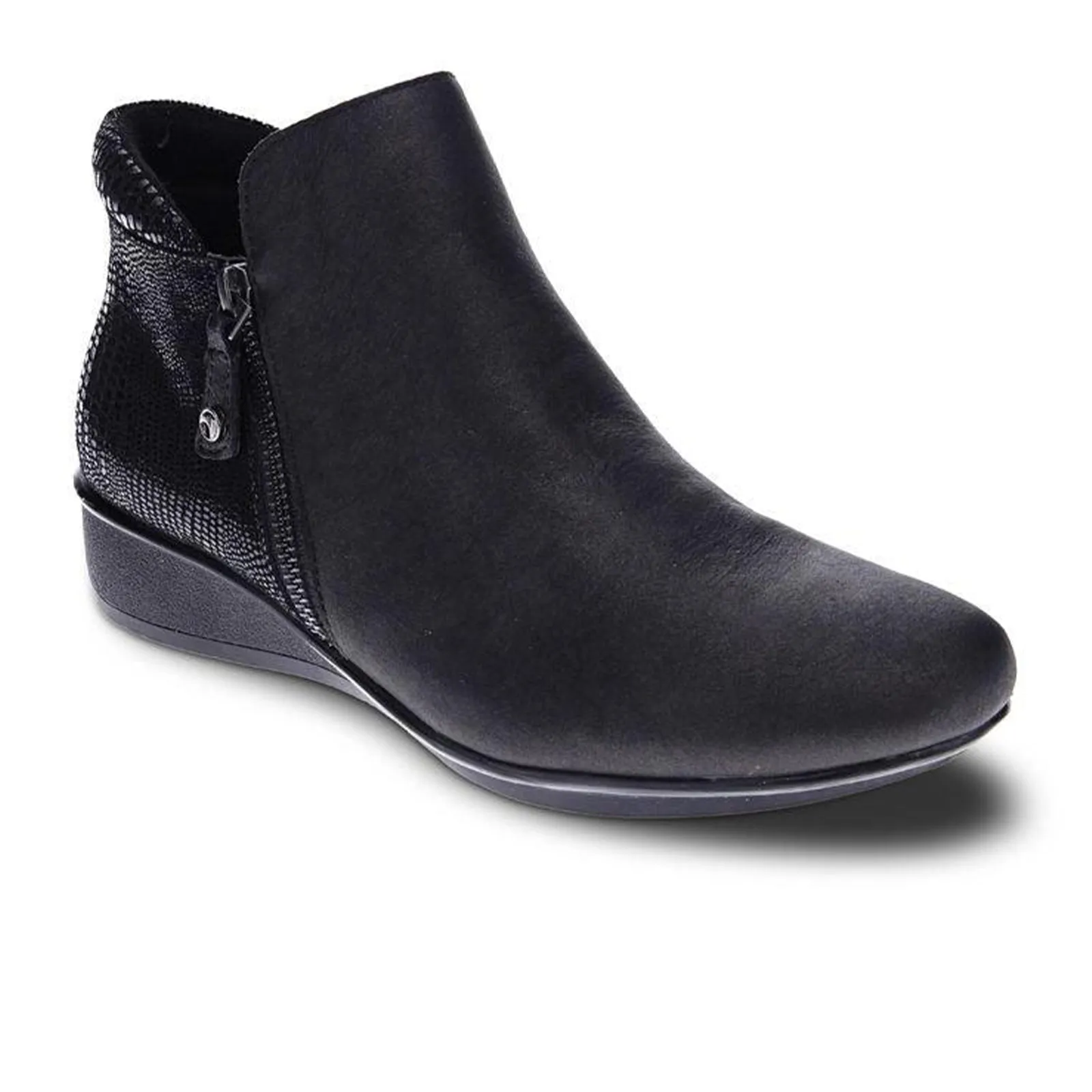 Revere Damascus Ankle Boot (Women) - Onyx/Black Lizard