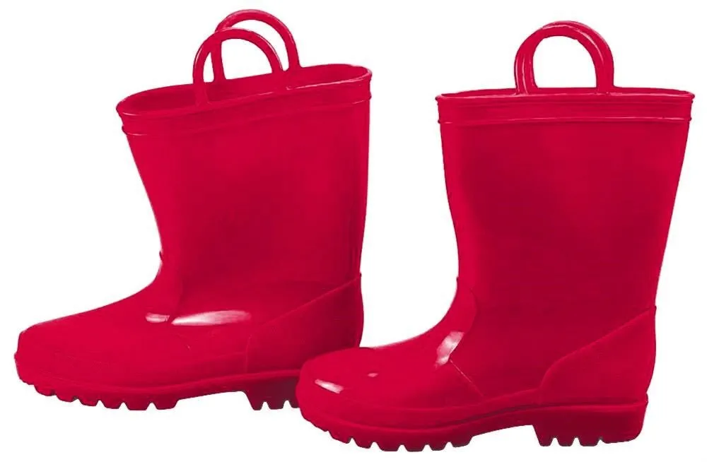 Rubber Rain Boot Containers (Set of 2): Red