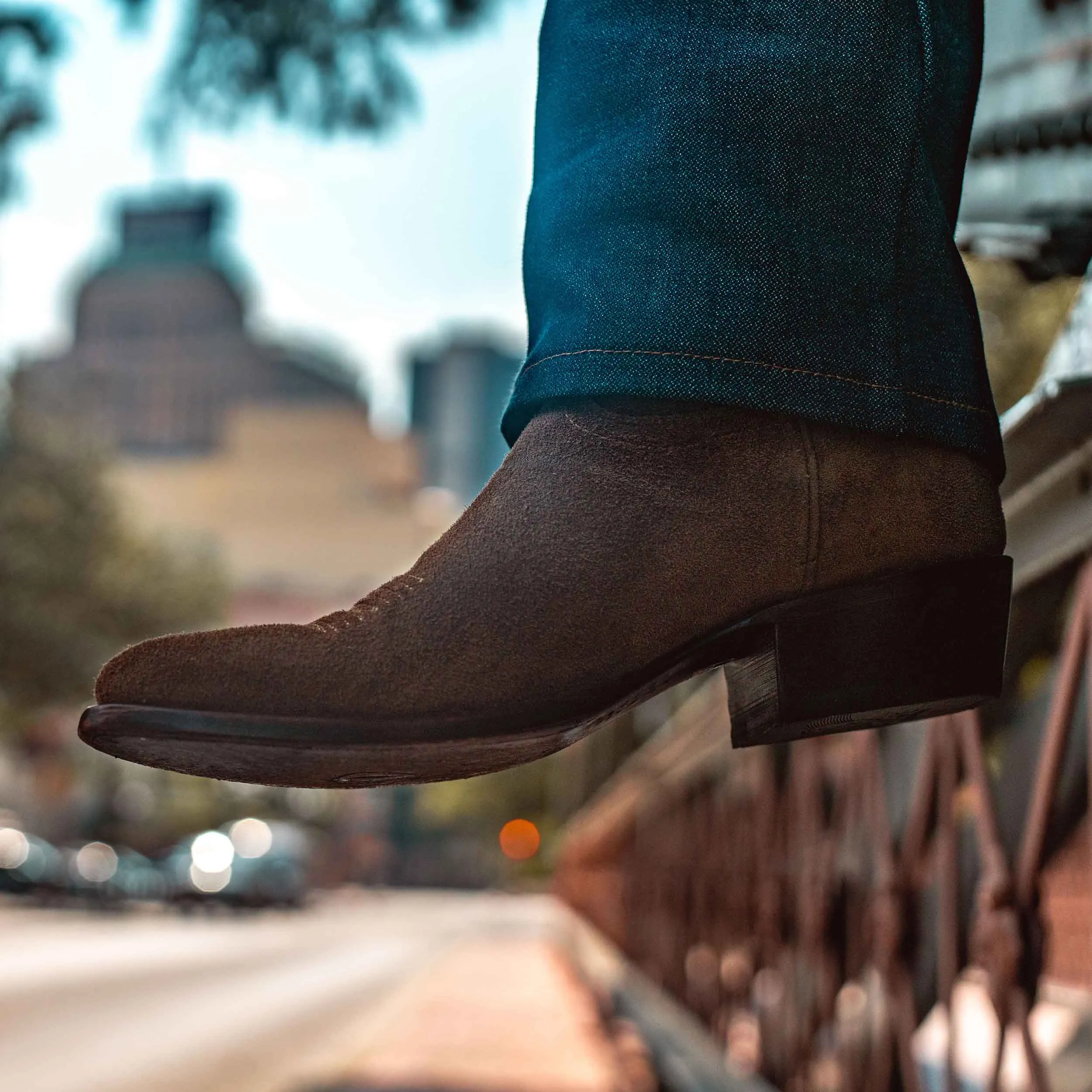 Rujo Boots Men's The Canyon Taupe Sentry Suede Boots