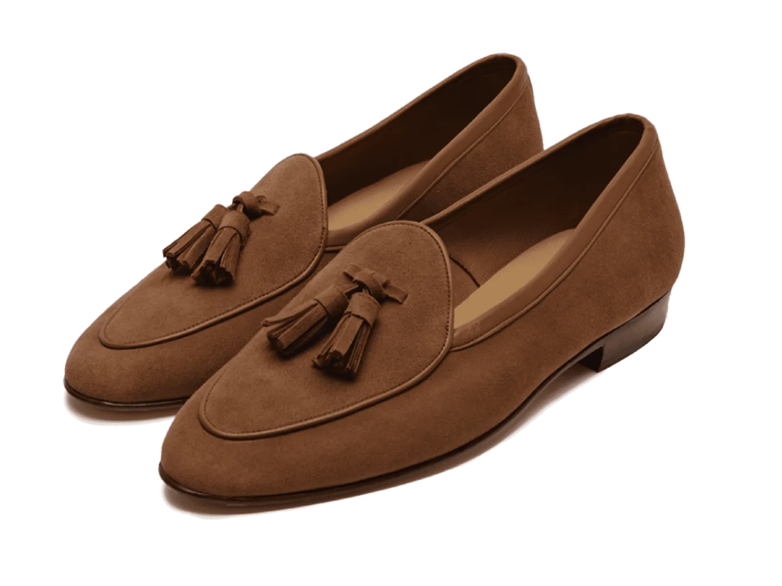 Sagan Classic Tassel Loafers in Moyen Brown Asteria Suede