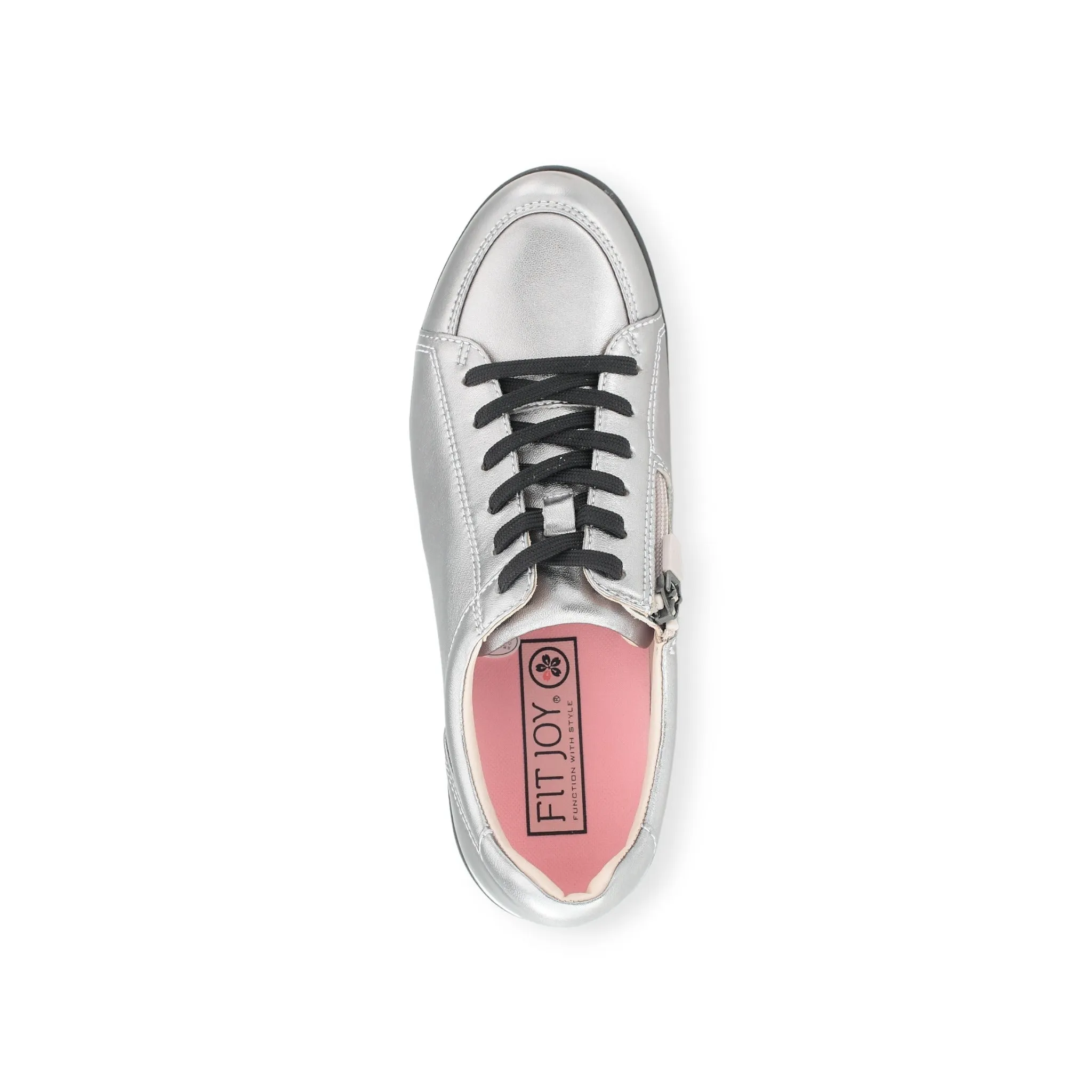 Sheepskin lace-up sneakers with zipper #FJ033