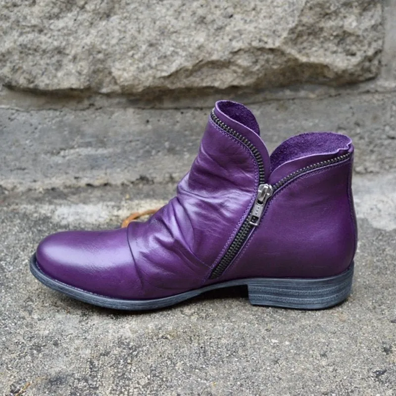 Simone - Elegant leather ankle boots for ladies