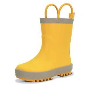 Size 12: Jan & Jul YELLOW Puddle Dry Loop Handle Rain Boots NEW