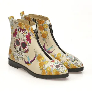 Skull Ankle Boots FER112