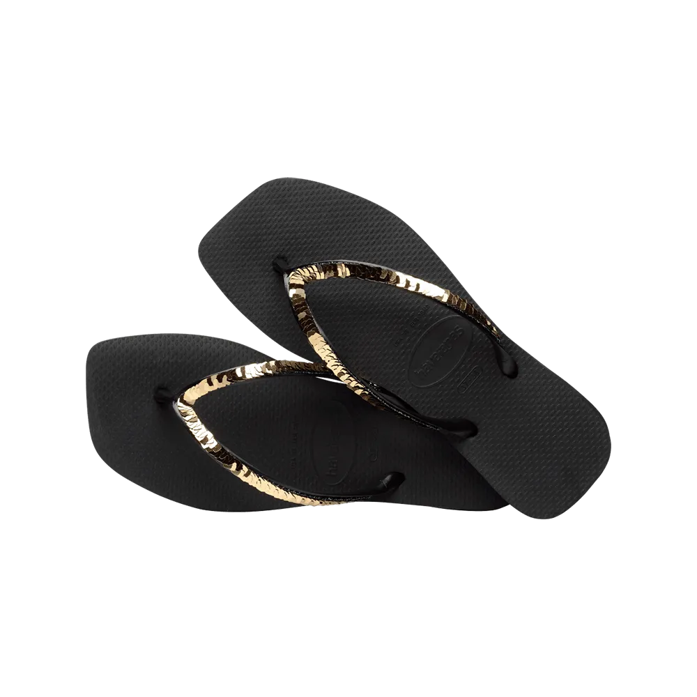 Slim Square Magic Sequin Flip Flops