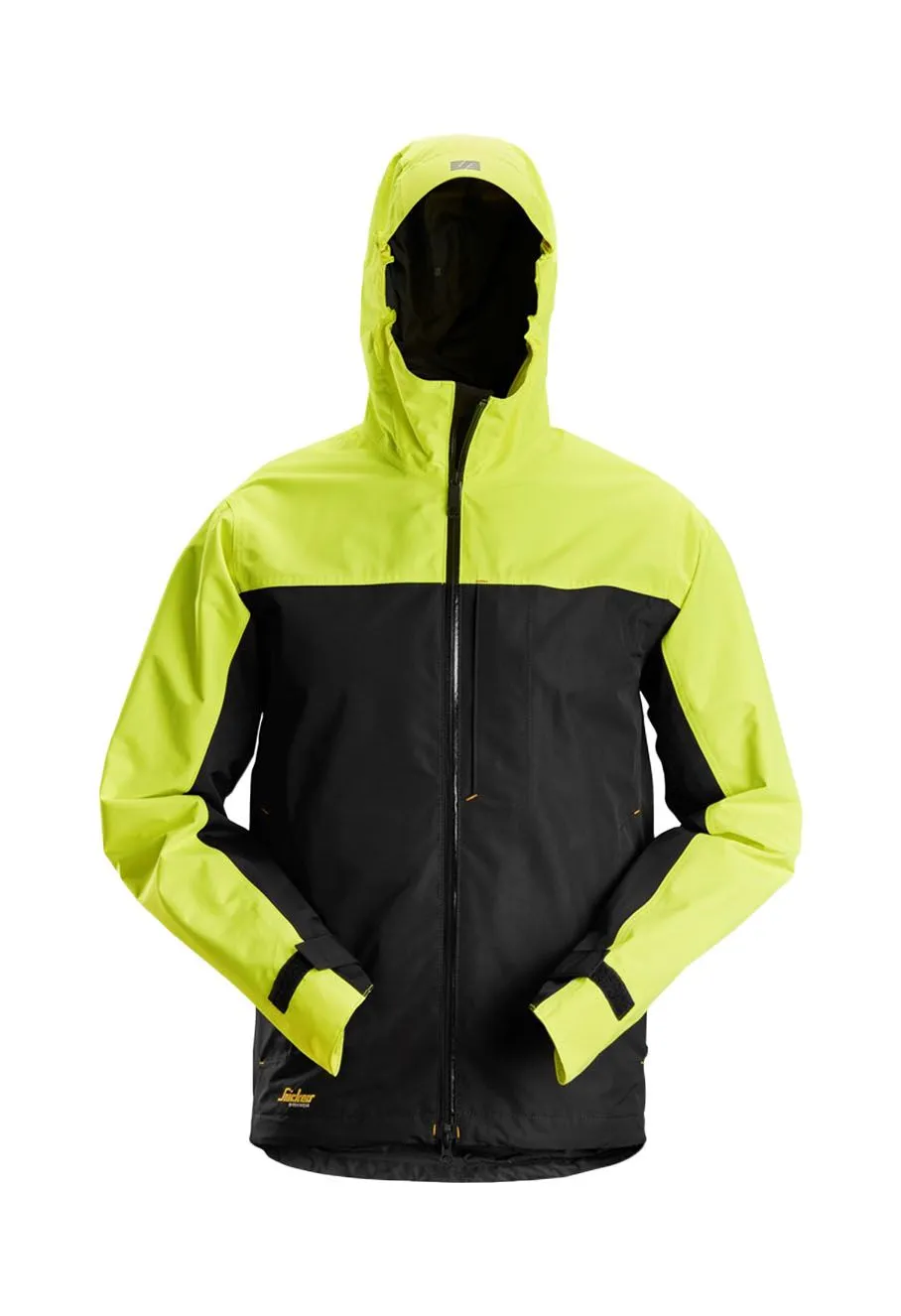 Snickers&#x20;Work&#x20;Jacket&#x20;Shell&#x20;Waterproof&#x20;1303&#x20;-&#x20;Black&#x20;Yellow