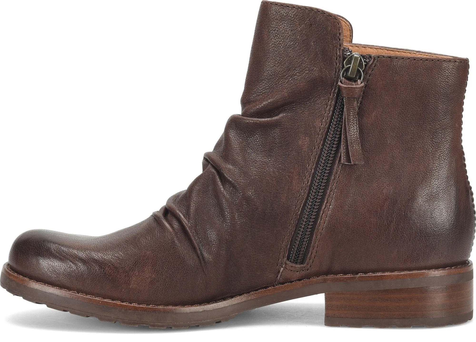 Sofft Women's Beckie II Ankle Leather Boots - Cocoa Brown