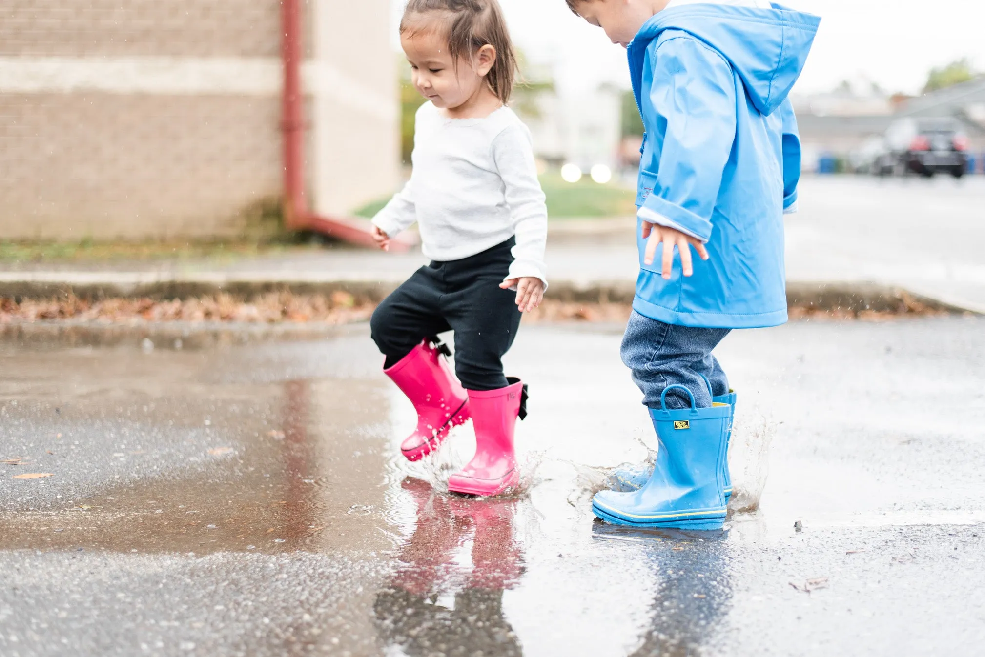 Solid Blue Rain Boot