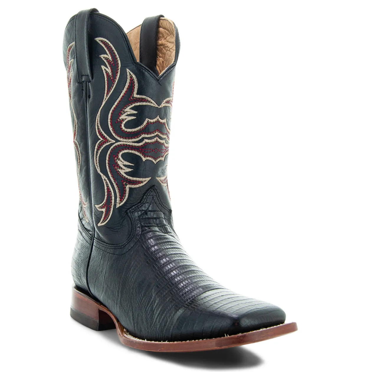 Soto Boots Men's Lizard Print Square Toe Cowboy Boots H8002