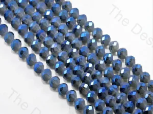 Spherical Football Cut Blue Rainbow Designer beads