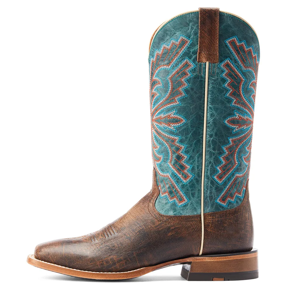 Sting Western Embroidery Square Toe Cowboy Boots