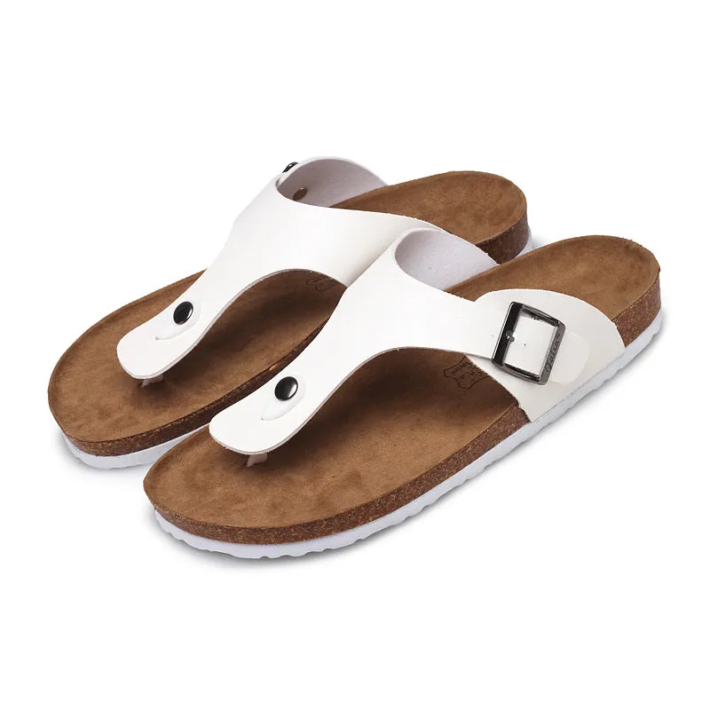 Summer Flip-Flops Beach Couples Cork Leisure Flip Flops