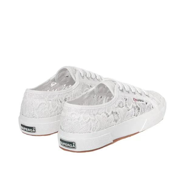 Superga scarpa sneakers da donna in Macrame 2750 S81219W 900 bianco