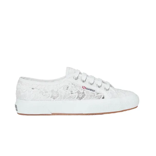 Superga scarpa sneakers da donna in Macrame 2750 S81219W 900 bianco