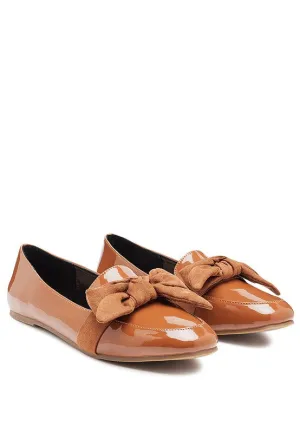 Tan London Rag Casual Walking Bow Loafers