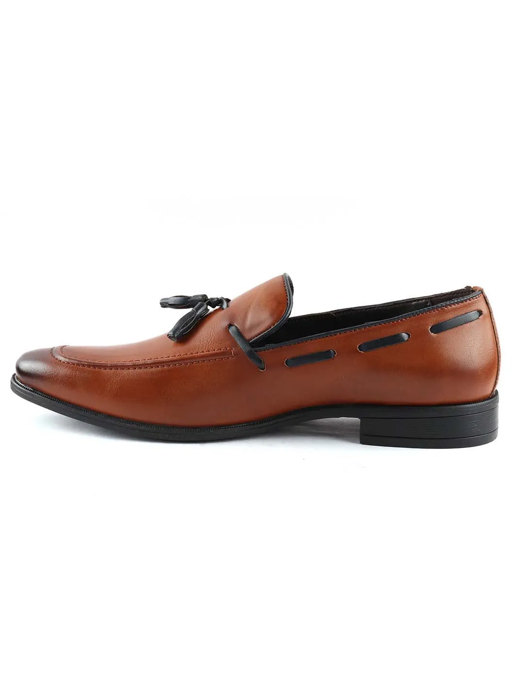 Tan Patent Tassel Loafers